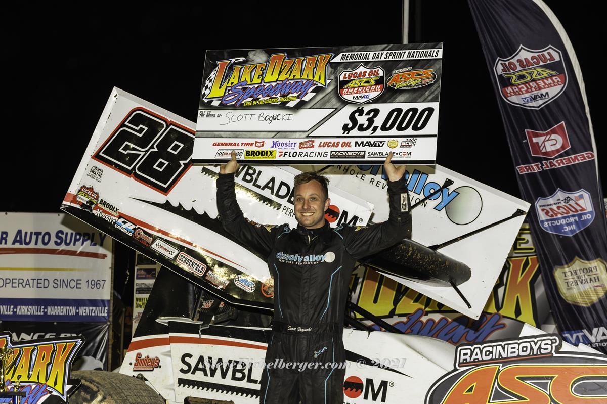 Scott Bogucki Collects Lucas Oil ASCS Score At Lake Ozark Speedway