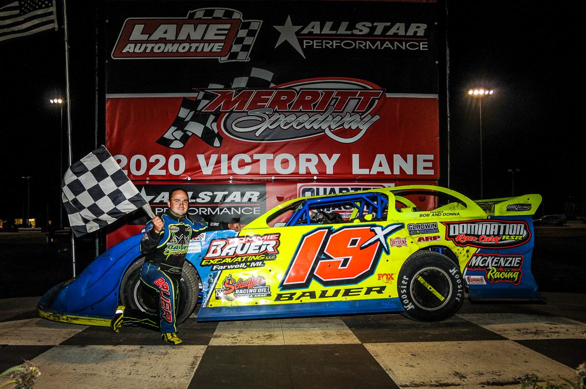Bauer wins 2nd of the year for $2500 payday at Merritt Speedway