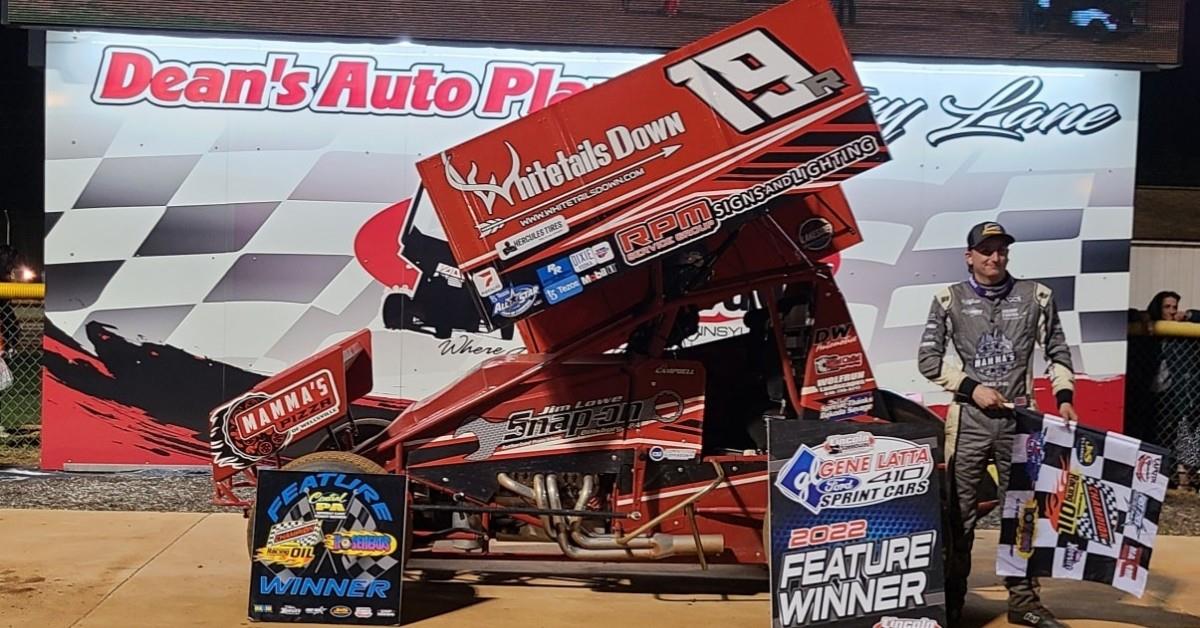 MATT CAMPBELL SCORES FIRST WIN WITH NEW TEAM; Travis McClelland Victorious in Legends Feature; Andrew Yoder Wires Field for Limited Late Model Win