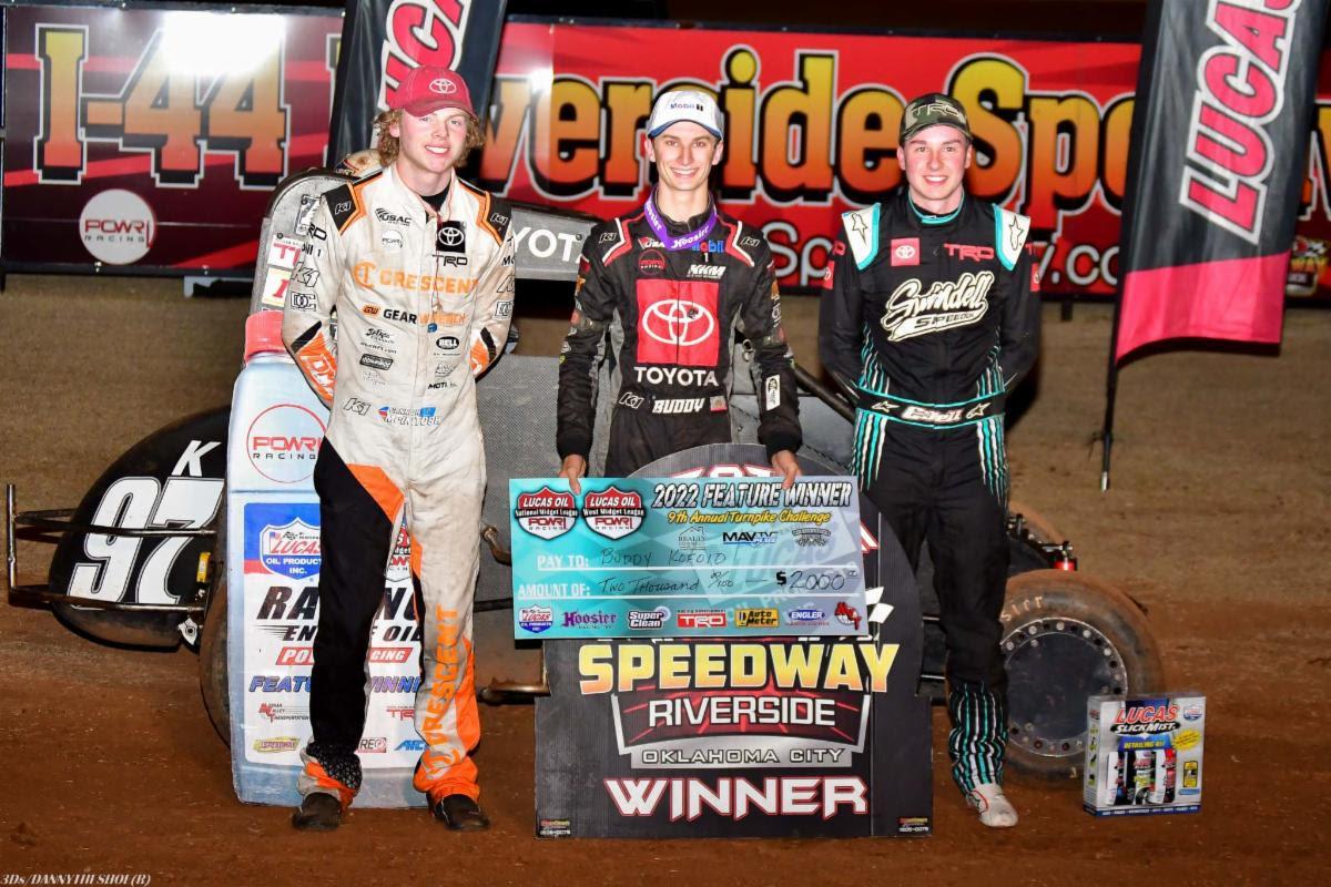 Buddy Kofoid Captures POWRi Midget Thriller at I-44 Riverside Speedway
