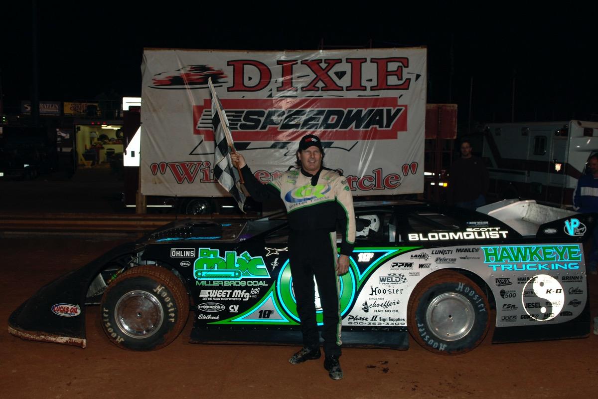 Late Race Rally Gives Scott Bloomquist Lucas Oil Late Model Dirt Series 17th Annual Dixie Shootout Win