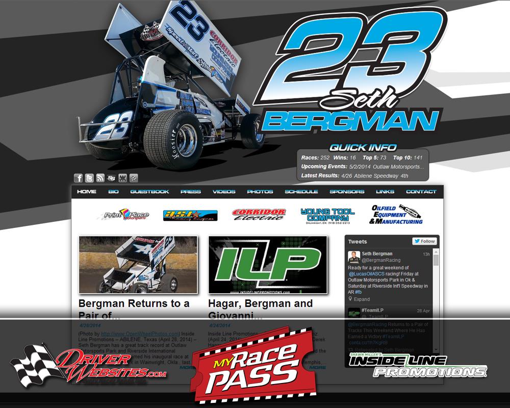 Driver Websites Builds Custom Website for Sprint Car Driver Seth Bergman