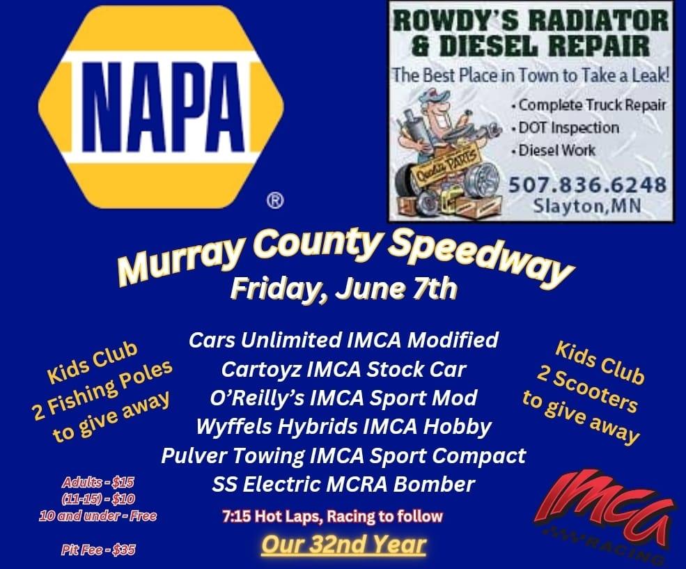 June 7th Racing at the Murray County Speedway