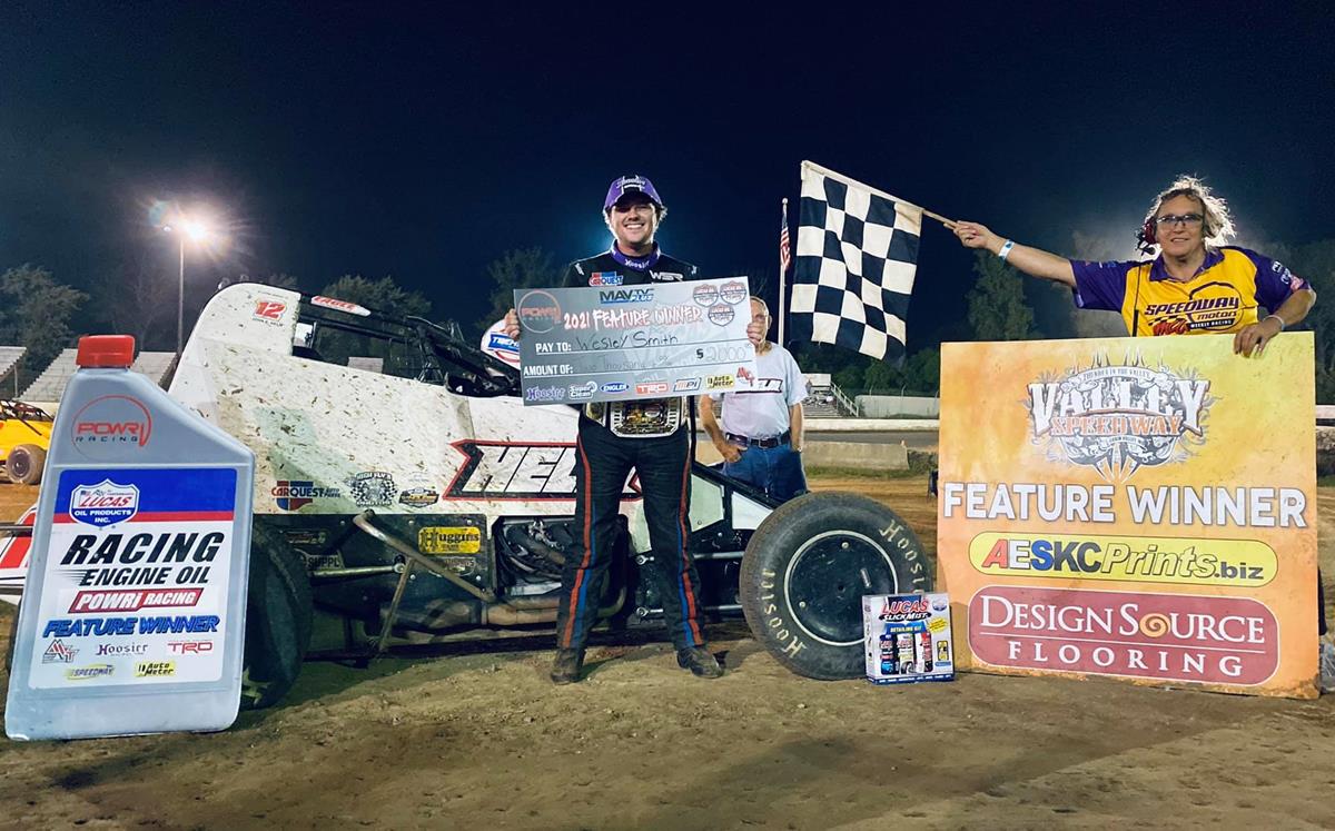 Wesley Smith Reigns as King of Kansas City in POWRi WAR Thriller at Valley Speedway