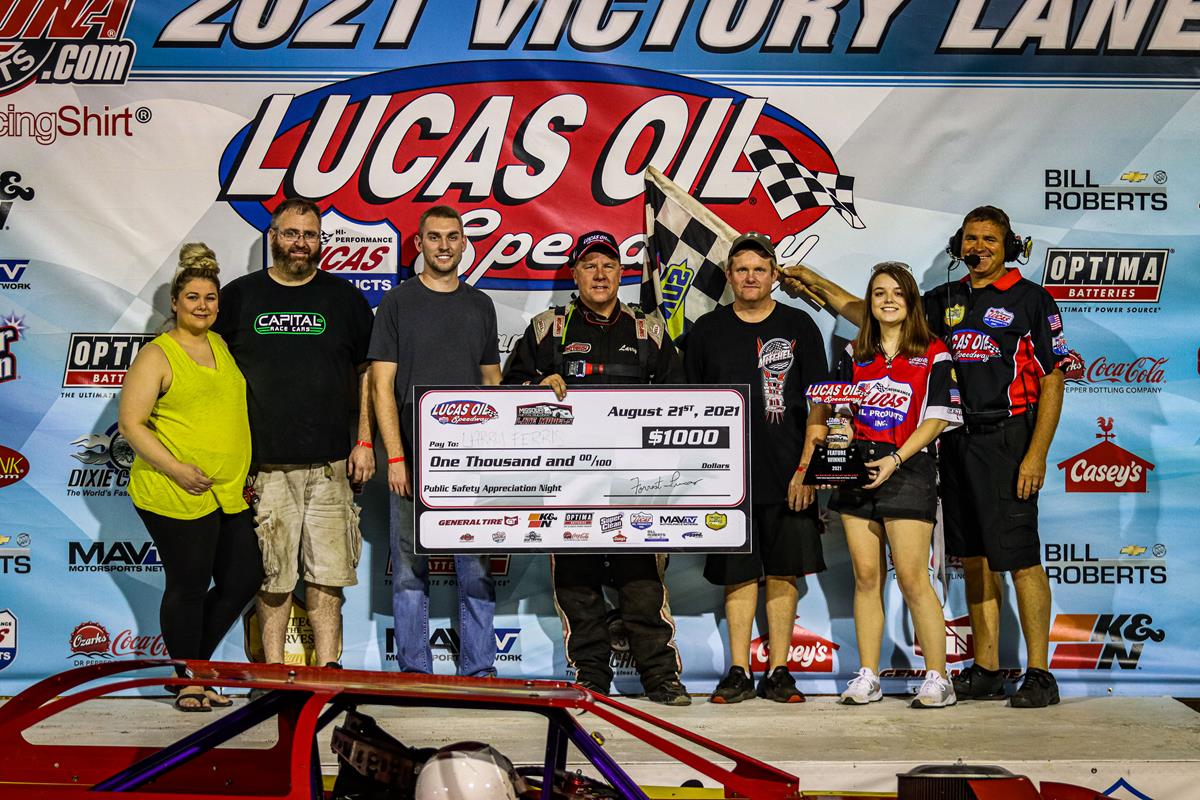 Ferris captures ULMA Late Model feature win in Lucas Oil Speedway headline feature; Jackson, Blackburn, McMillin also pick up wins