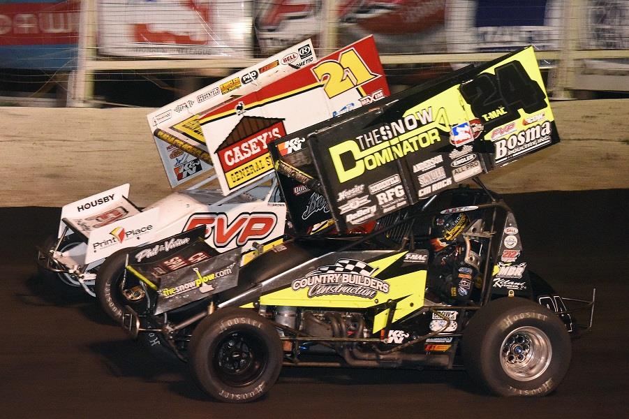 Terry McCarl (24) and Brian Brown (21) at Huset's (Jeff Bylsma Photo)