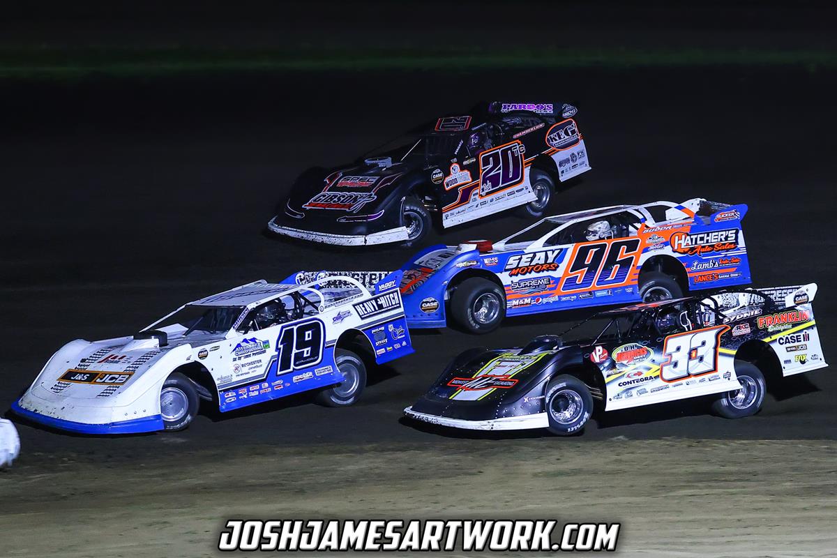 Farmer City Raceway (Farmer City, IL) – World of Outlaws Case Late Model Series – Illini 100 – April 12th-13th, 2024. (Josh James Artwork)