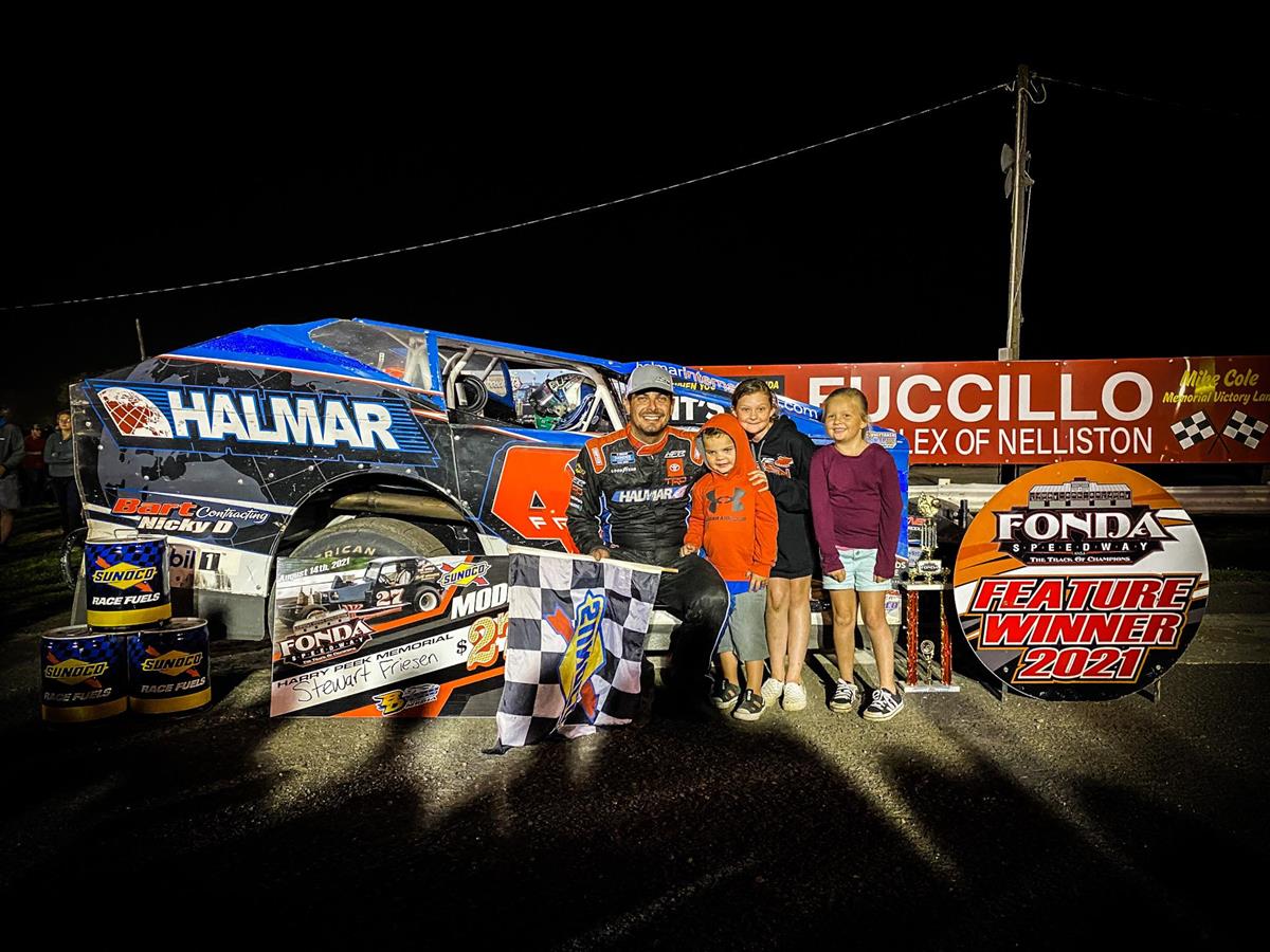 FRIESEN WINS AGAIN AT FONDA – WARNER AND JOHNSON FIRST EVER CO-CHAMPIONS IN THE MODIFIED DIVISION