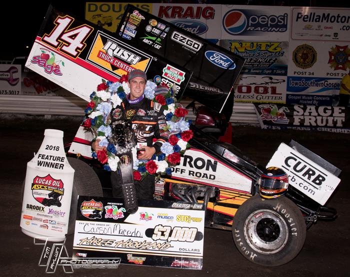 Carson Macedo Sails To Sage Fruit Ultimate Challenge Victory With Lucas Oil American Sprint Car Series