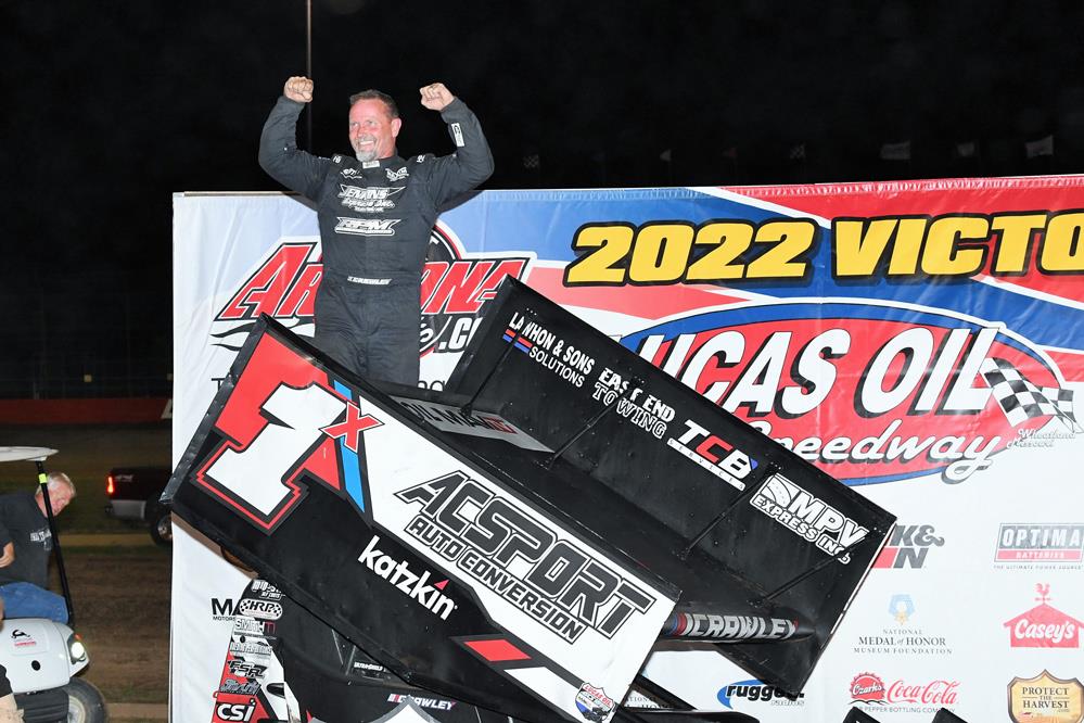 Tim Crawley Takes Lucas Oil ASCS Hockett/McMillin Memorial Opener!