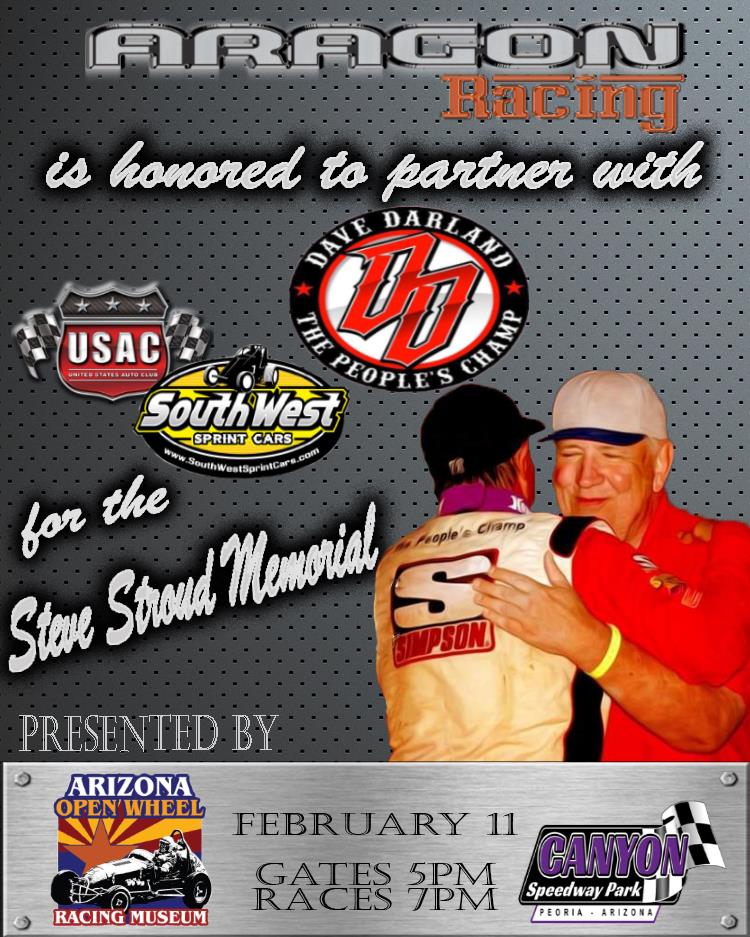 DARLAND TO HONOR STROUD IN SATURDAY'S USAC SOUTHWEST SPRINT RACE AT CANYON