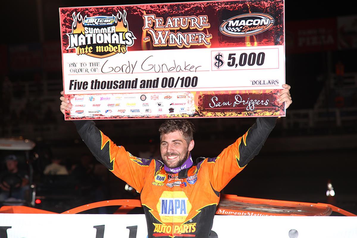 Gordy Gundaker celebrates 4th of July in Macon victory circle
