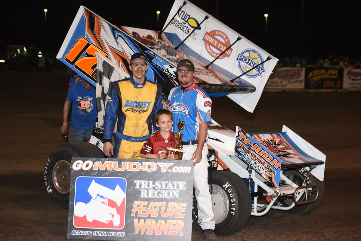 Bickett Victorious with GoMuddy.com NSL 360 Tri-State Region at Rapid Speedway