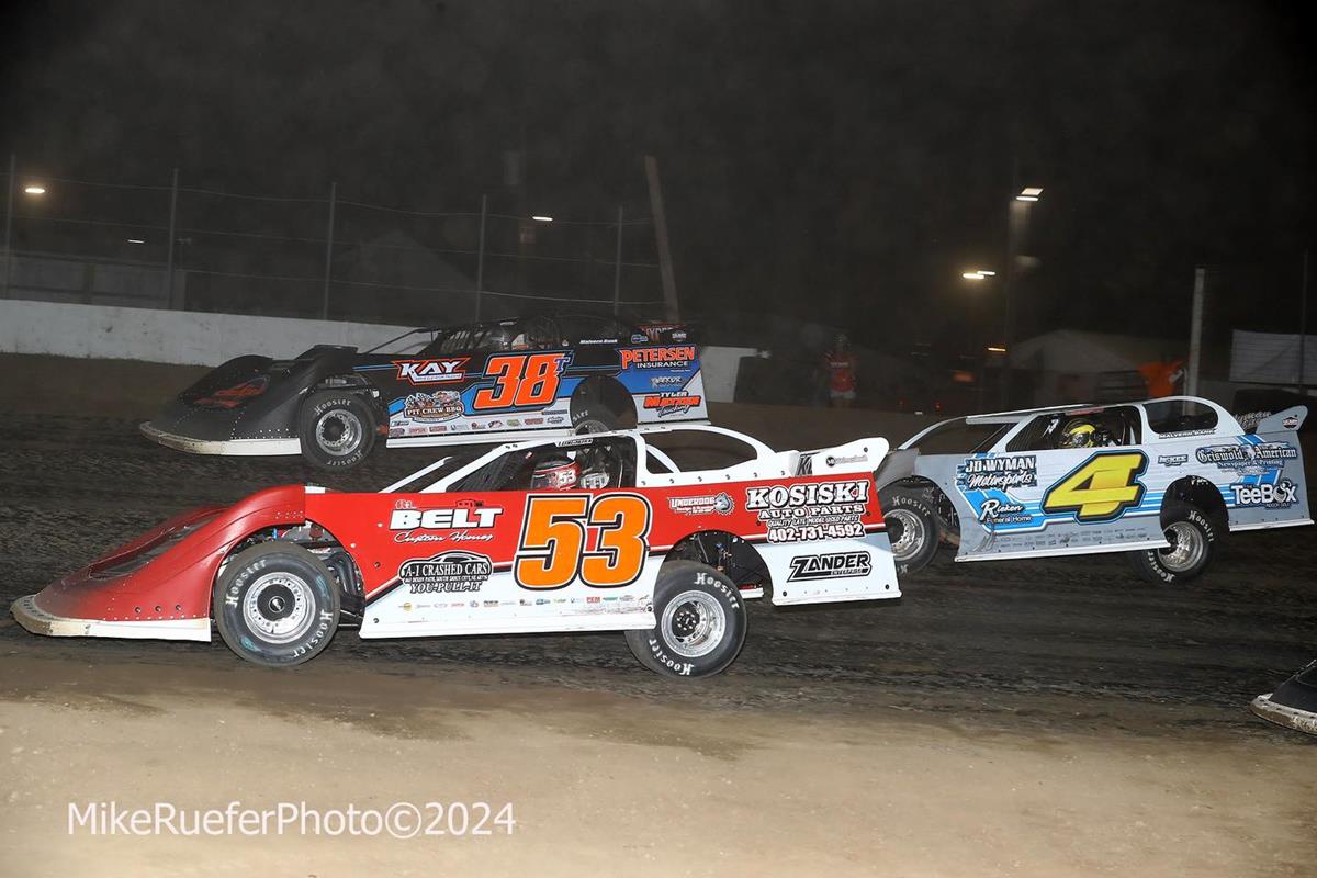 C.J. Speedway (Columbus Junction, IA) – Malvern Bank East Series – Tony Stewart Tribute – June 14th, 2024. (Mike Ruefer Photo)