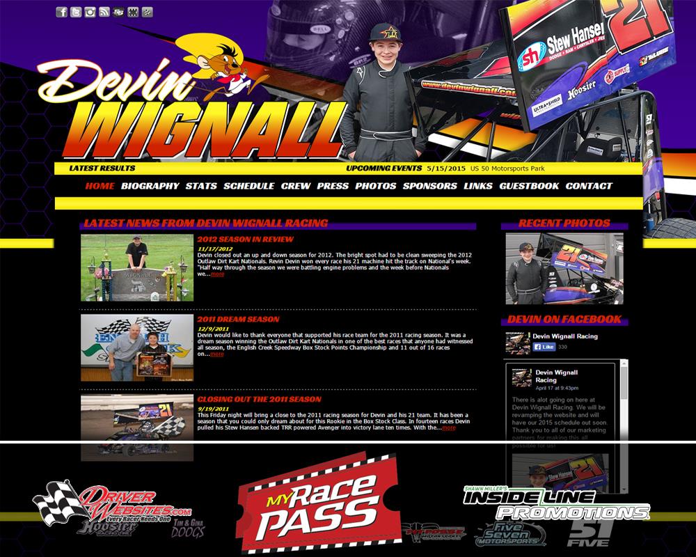 Driver Websites Creates New Website for Devin Wignall