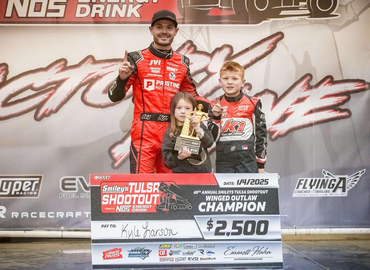 Kyle Larson Strikes Gold With WFO Outlaw Feature Win At The Tulsa Shootout