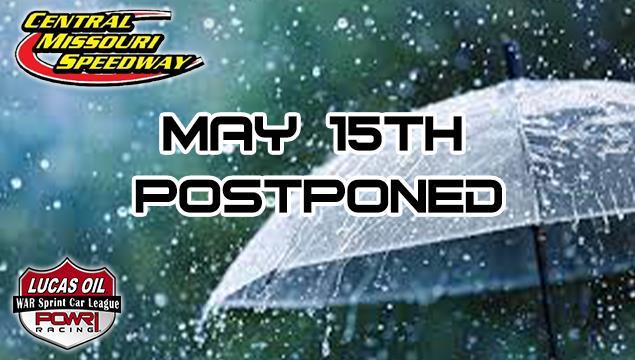 Rain Forces Central Missouri Speedway to Postpone POWRi WAR Race