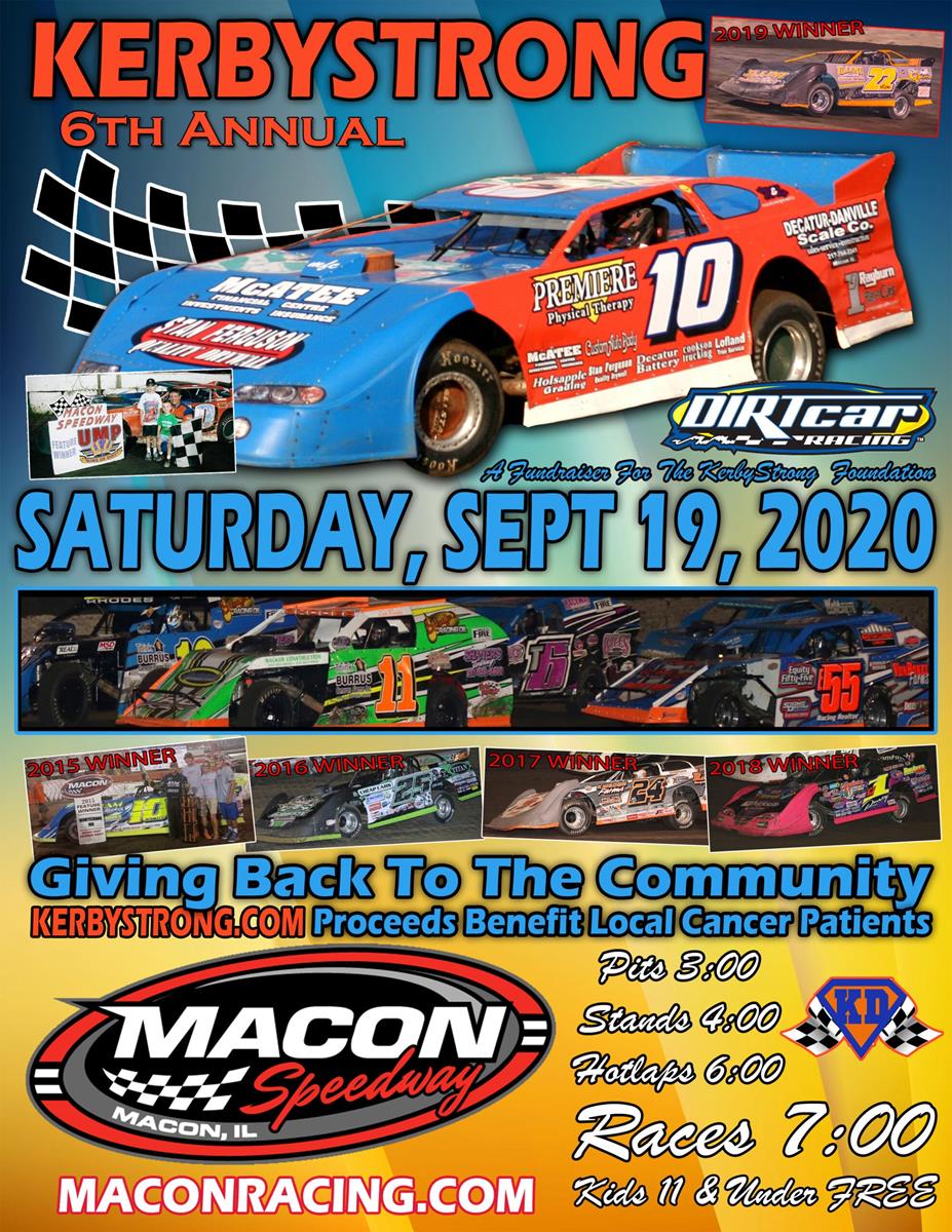 6th Annual KerbyStrong To Run Saturday Night At Macon Speedway
