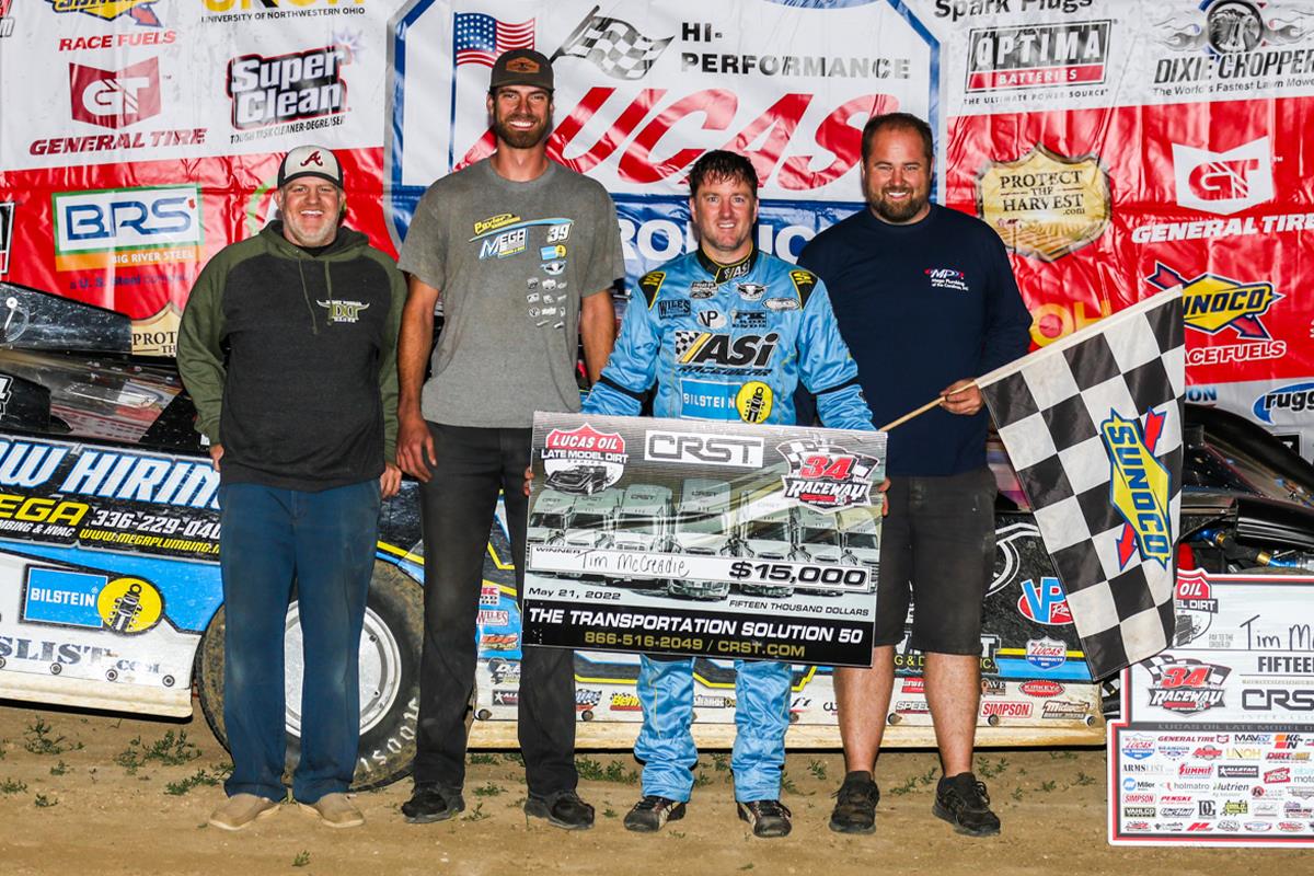 McCreadie Manhandles Lucas Oil Field at 34 Raceway
