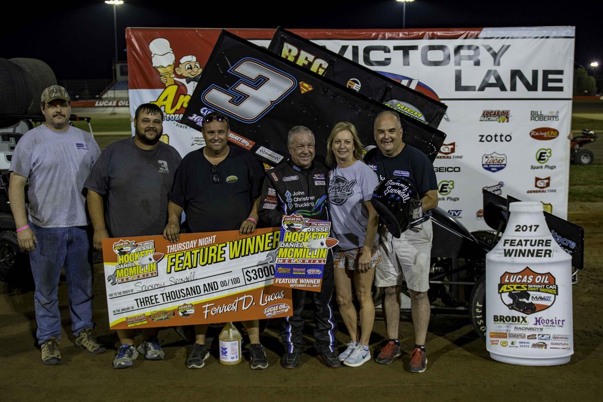 Sammy Swindell Captures Night One Of The Hockett/McMillin Memorial at Lucas Oil Speedway