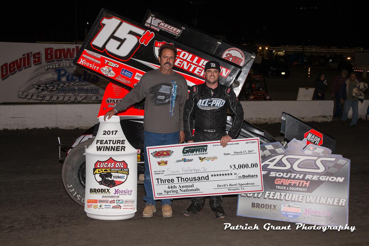 Hafertepe Dominates Lucas Oil ASCS Devil’s Bowl Spring Nationals Opener