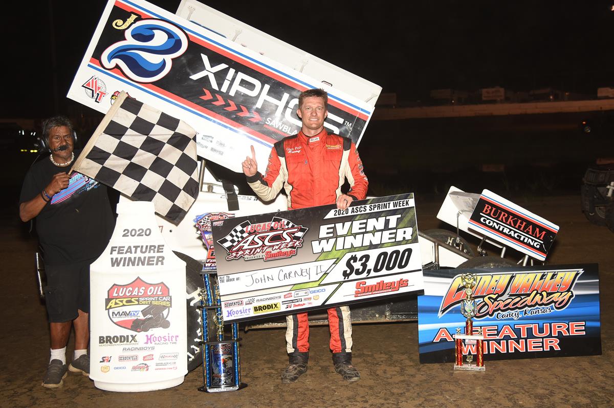 Carney Prevails In ASCS Sprint Week Action At Caney Valley Speedway