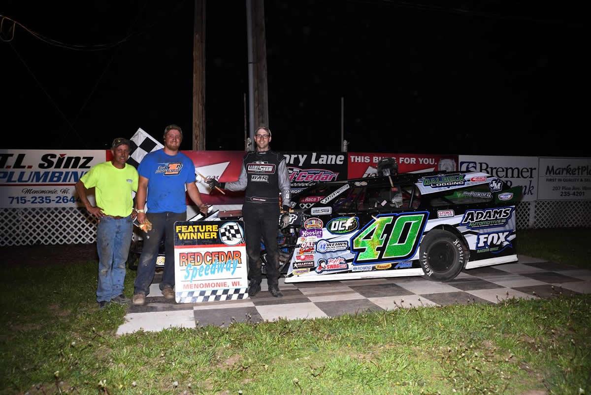 Adams Wins in Modified at Red Cedar; Parks Midwest Mod in VL at Rice Lake
