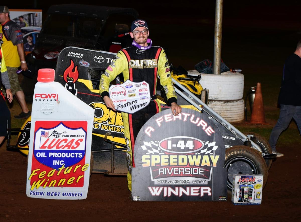 Blake Hahn masters POWRi West Series at I-44 Riverside Speedway