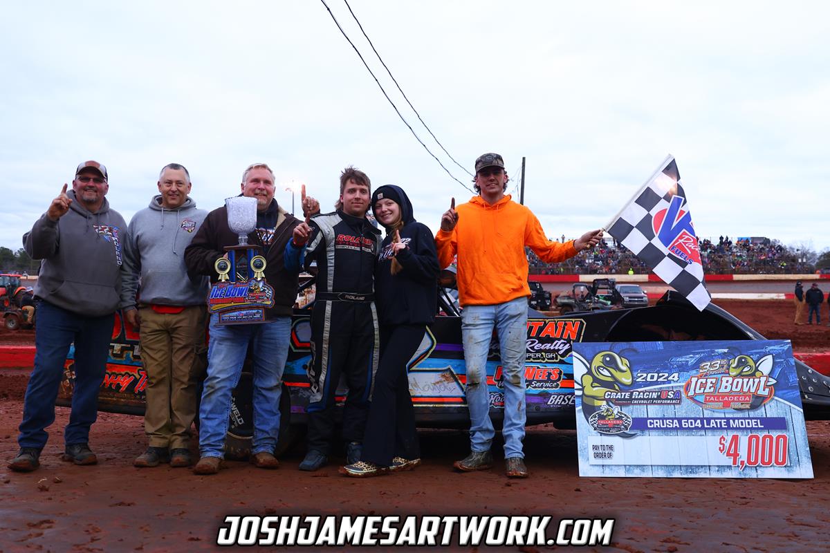 Talladega Short Track (Eastaboga, AL) - Crate Racin' USA Winter Series – Ice Bowl – January 5th-6th, 2023. (Josh James Artwork)
