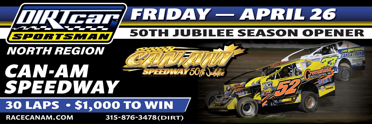 DIRTcar Sportsman Series to Kick off 50th Jubilee Season at Can-Am