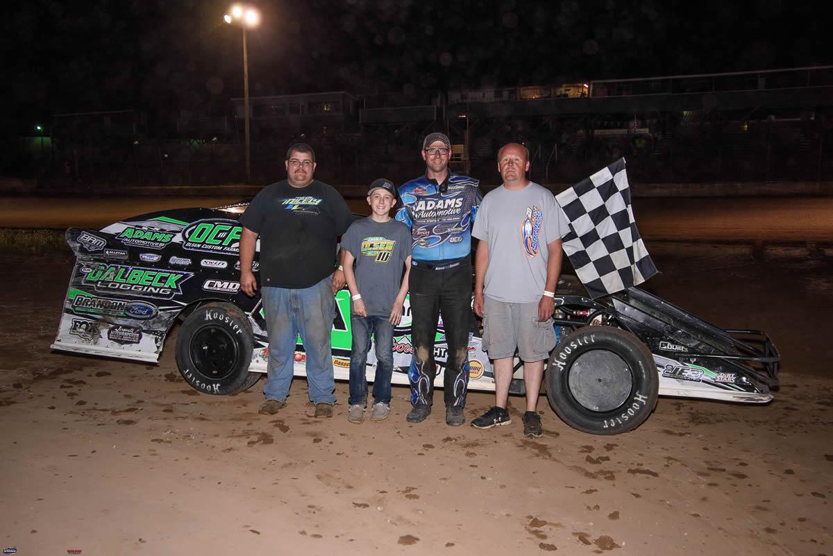 Adams back on top in Modified at Rice Lake Speedway