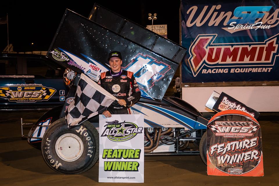 Christopher Bell charges from row six to win at Wayne County Speedway