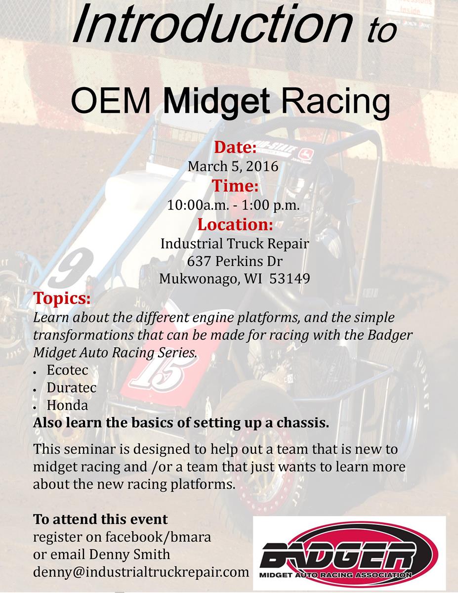 Introduction to OEM Midget Racing Seminar