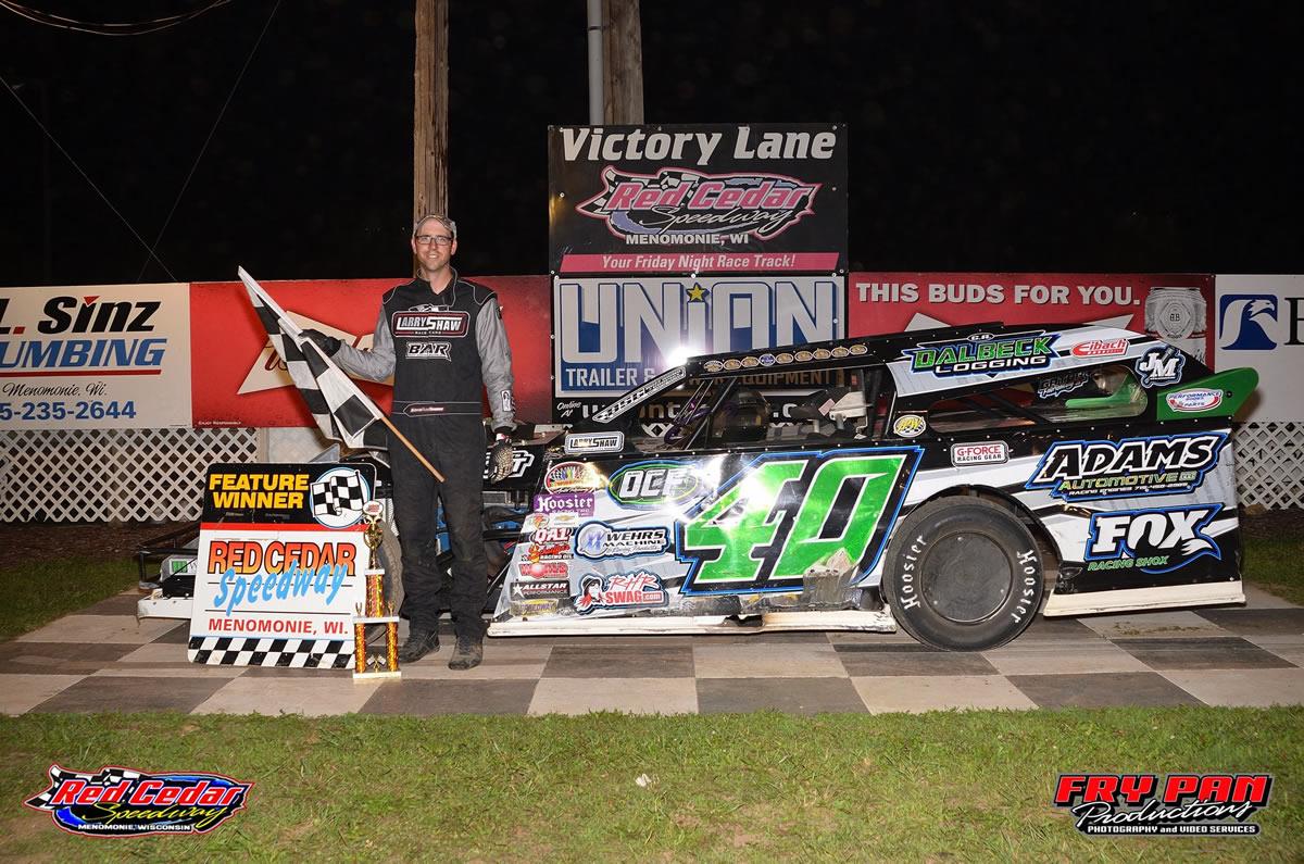 Adams Victorious at Red Cedar Speedway; Wins Rice Lake Speedway Points Title