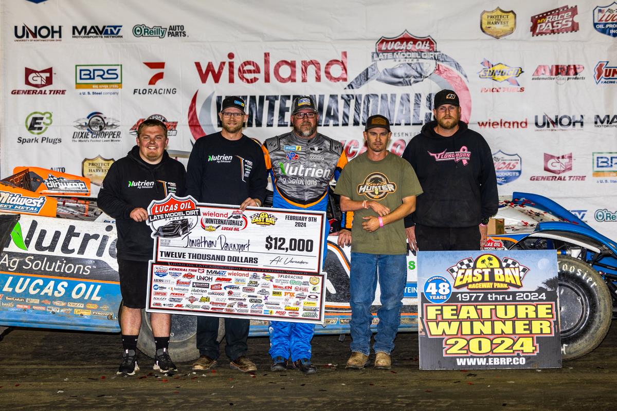Davenport Gets First Lucas Oil Late Model Dirt Series Win of the Year at East Bay