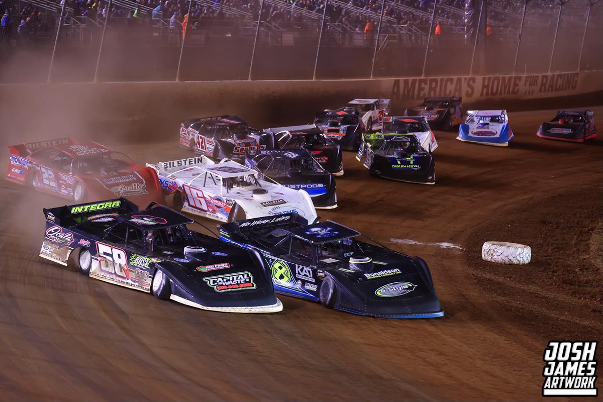 The Dirt Track at Charlotte (Concord, N.C.) – World of Outlaws Case Late Model Series – World Finals – November 6th-9th, 2024. (Josh James Artwork)