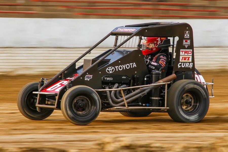Kevin Thomas, Jr. Takes First USAC Midget Win at Plymouth