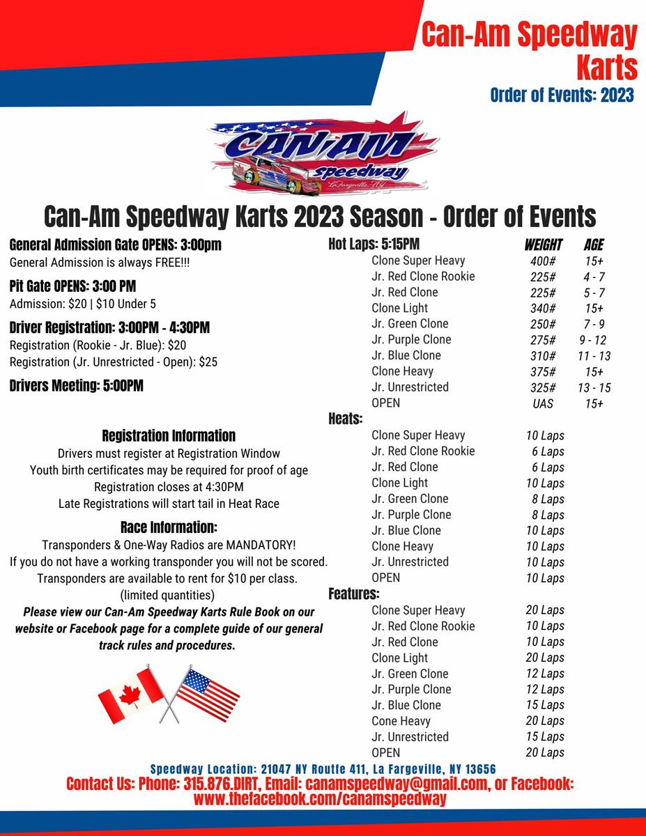 June 3rd at Can-Am Speedway Karts!