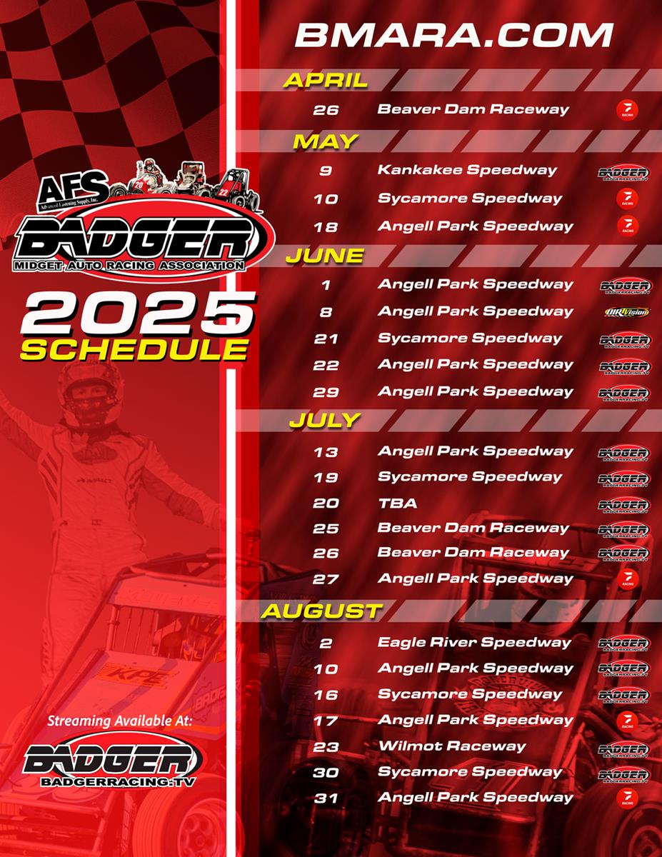 AFS Badger Midget Auto Racing Association Announces 2025 Schedule