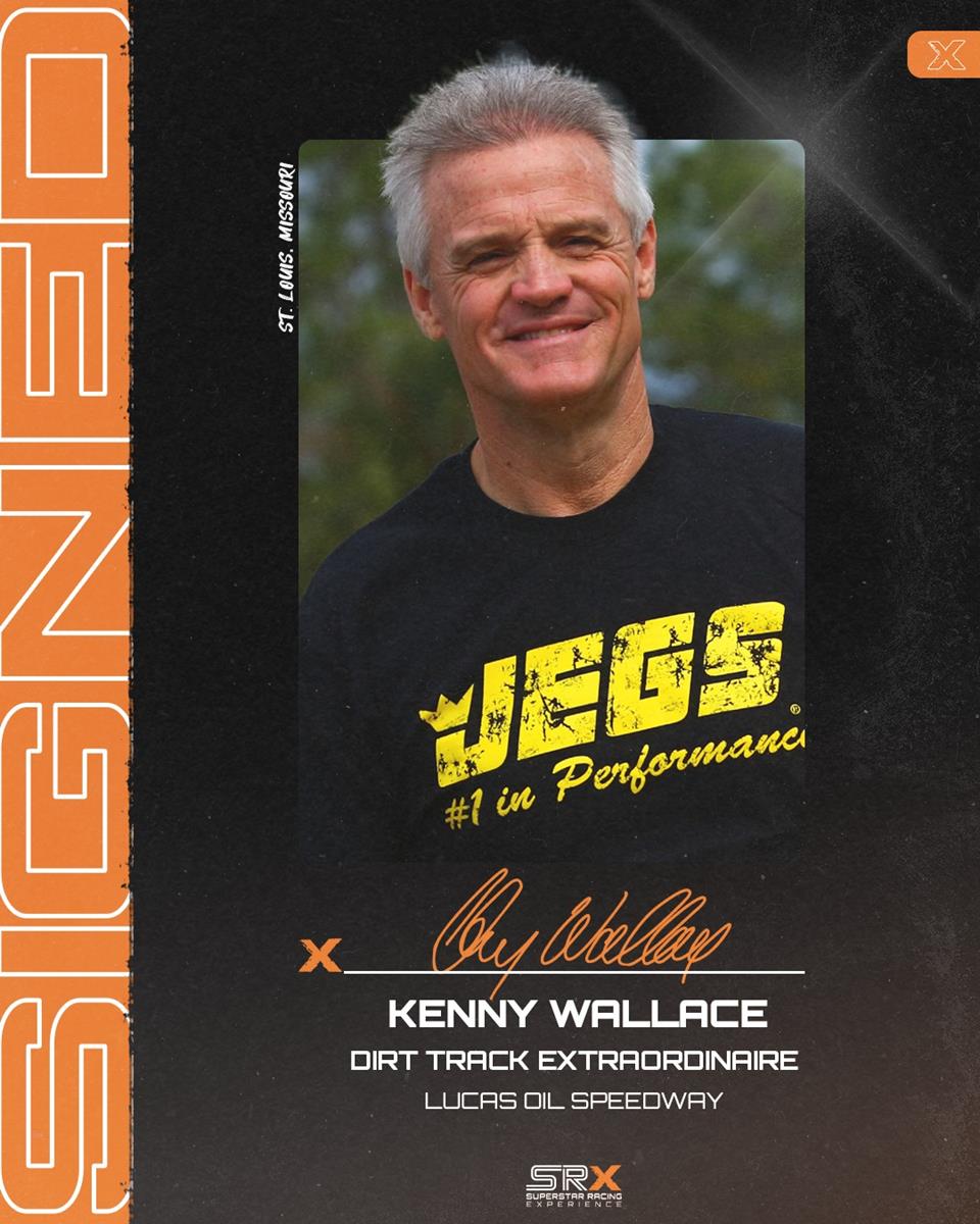 Kenny Wallace latest addition to Lucas Oil Speedway driver roster for SRX event
