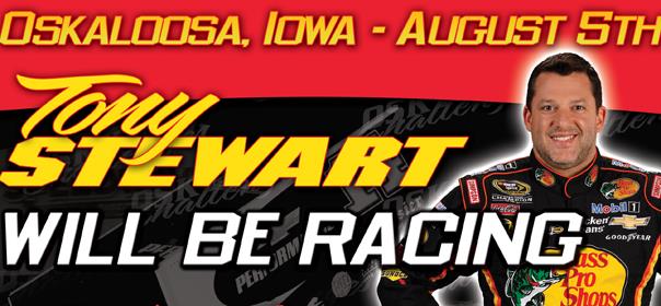 Tony Stewart is Racing August 5th!