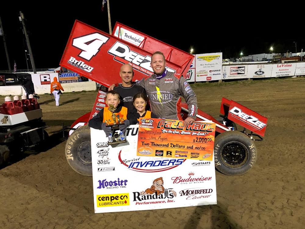 Jon Agan tops Night #1 of Sprint Invaders “Fall Haul” at 34 Raceway