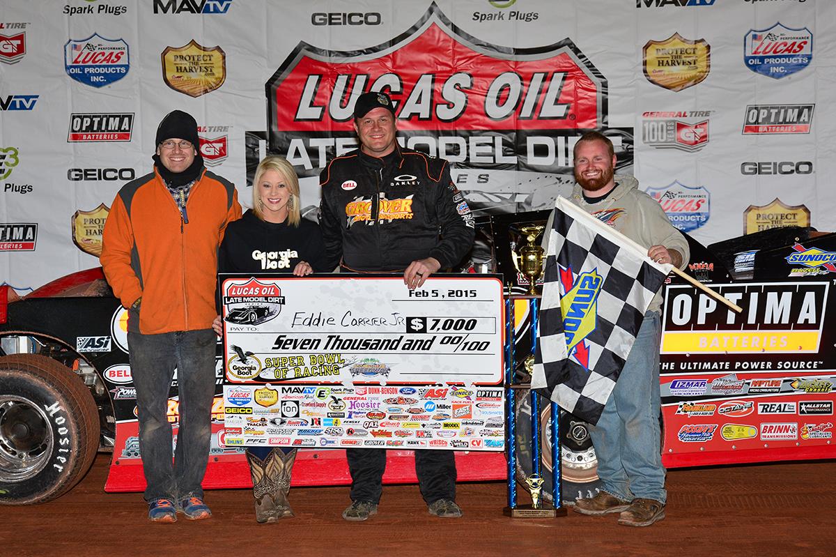 Eddie Carrier Jr Claims Opening Night of Georgia Boot Super Bowl of Racing