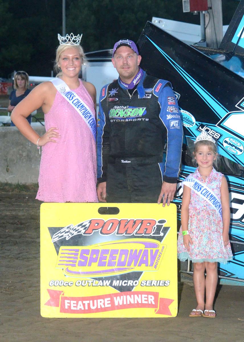 Benson Takes the Checkers at Champaign County