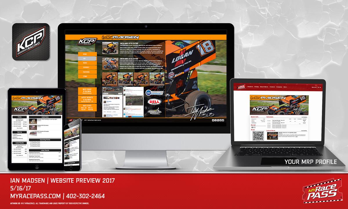 MyRacePass Creates Pro Platinum Package for Ian Madsen