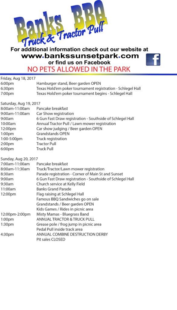 Banks Barbecue Truck And Tractor Pulls This Weekend