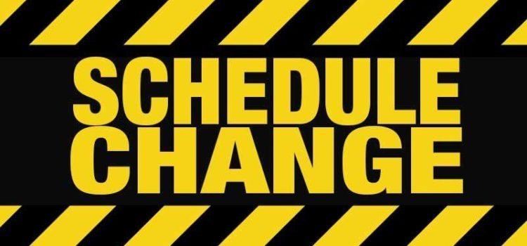 Change announced for June 19th and July 29th dates