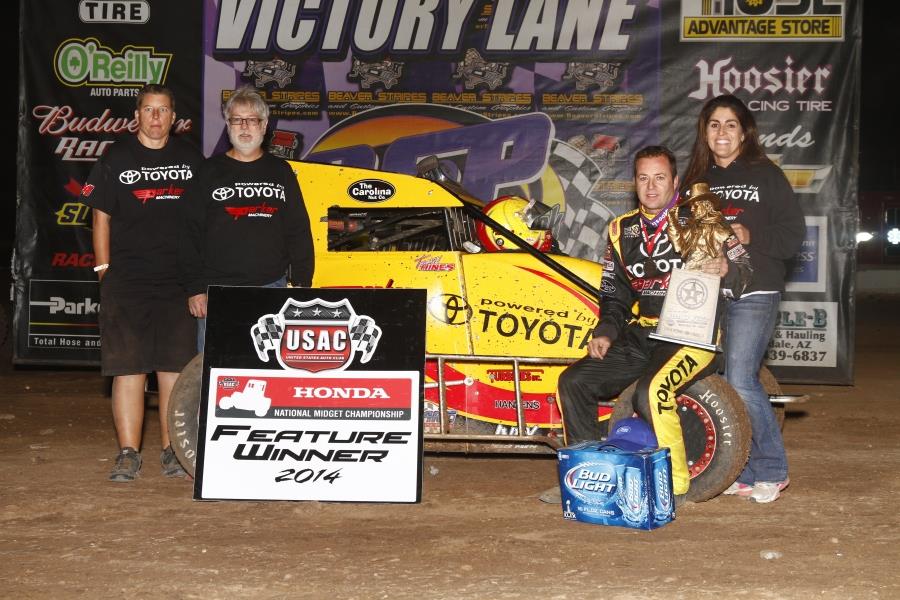 HINES OPENS "WESTERN WORLD" WITH HONDA MIDGET WIN
