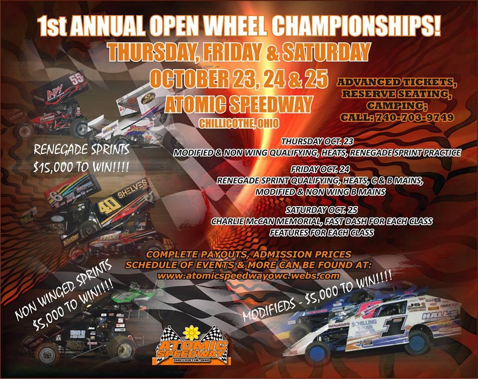Renegade Sprints Conclude Inaugural Season This Weekend at Atomic Speedway