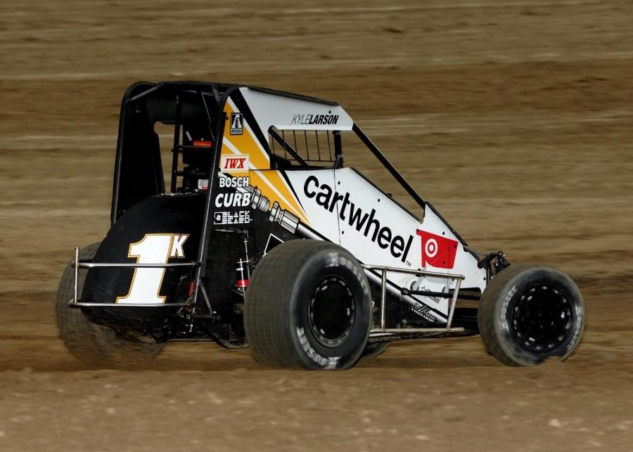 Larson Lights Up Montpelier For Victory in Indiana Midget Week Opener